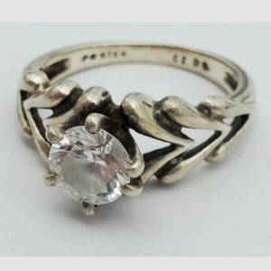 Poster Large Carat Cubic Zirconia Solitaire Ring